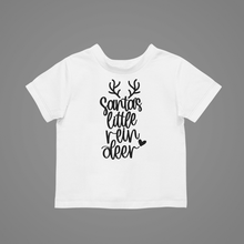 Load image into Gallery viewer, Santa's little Reindeer Kids T-Shirtanimal, animals, boy, christmas, girl, kids, Merry Christmas, neice, nephew, reindeer