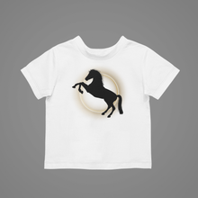 Load image into Gallery viewer, Silhouette Horse Spotlight Kids T-Shirtboy, dog, dyzynu, girl, kids, neice, nephew