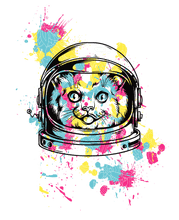 Load image into Gallery viewer, Space Cat T-Shirtanimals, astronaut, cat, dog, Ladies, Mens, pets, space, Unisex