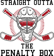 Load image into Gallery viewer, Straight Outta The Penalty Box T-Shirt 2Ladies, Mens, Unisex, Wolves Ice Hockey