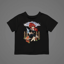 Load image into Gallery viewer, Teen Sitting On Bench Kids T-Shirtboy, dog, dyzynu, girl, kids, neice, nephew