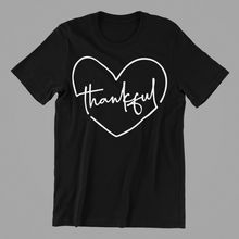 Load image into Gallery viewer, Thankful T-shirtchristian, hearts, Ladies, Mens, motivation, Unisex