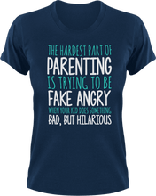 Load image into Gallery viewer, The hardest part about parenting T-Shirtdad, family, fatherhood, Fathers day, funny, Ladies, Mens, mom, parenting, Unisex