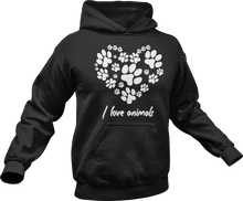 Load image into Gallery viewer, I love animals Hoodie