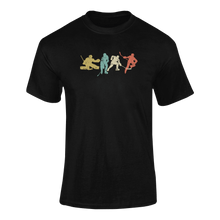 Load image into Gallery viewer, Vintage Hockey Player Silhouettes T-ShirtLadies, Mens, Unisex, Wolves Ice Hockey