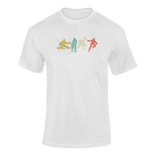 Load image into Gallery viewer, Vintage Hockey Player Silhouettes T-ShirtLadies, Mens, Unisex, Wolves Ice Hockey
