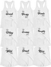 Load image into Gallery viewer, White Bachelorette Squad Racerback Vests