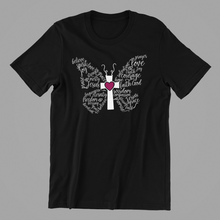 Load image into Gallery viewer, Words of Faith Butterfly Tshirt