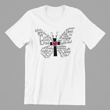Load image into Gallery viewer, Words of Faith Butterfly Tshirt