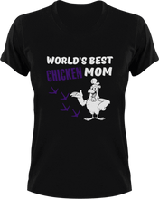 Load image into Gallery viewer, Worlds best chicken mom T-Shirtanimals, chickens, farm, farmer, farming, Ladies, Mens, mom, Unisex