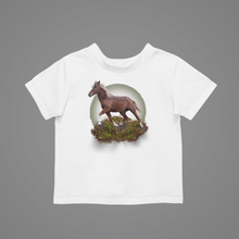 Load image into Gallery viewer, Yearling On Turf Kids T-Shirtboy, dog, dyzynu, girl, kids, neice, nephew