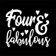 Load image into Gallery viewer, Four and fabulous design in white