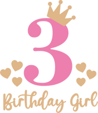 Load image into Gallery viewer, Birthday Girl Tshirt in Black