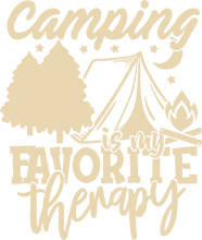 Load image into Gallery viewer, camping is my favorite therapy Tshirt