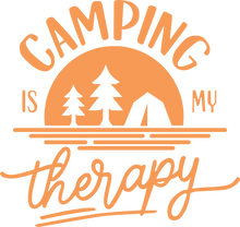 Load image into Gallery viewer, camping is my therapy Tshirt