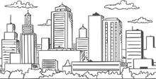 Load image into Gallery viewer, city skyline Tshirt