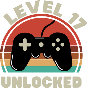 Level 17 Unlocked Birthday T-Shirtbirthday, gamer, games, gaming, Ladies, level, Mens, Unisex