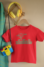 Load image into Gallery viewer, South Africa in Olive Kids T-Shirtafrica, animals, boy, dog, elephants, girl, kids, lion, neice, nephew, safari, south africa, tree
