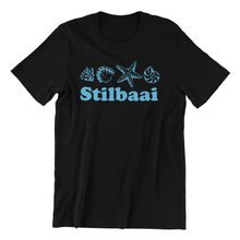 Load image into Gallery viewer, Stilbaai T-shirtbeach, family, funny, Ladies, Mens, shells, tree, Unisex