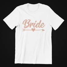 Load image into Gallery viewer, Bride Tshirt - Bachelorette Party Gift Idea T-shirtbachelorette, bachelorette party, bride, Ladies, wedding
