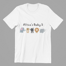 Load image into Gallery viewer, Kids Big 5 T-shirtafrica, animals, boy, brother, elephants, family, girl, kids, neice, south africa