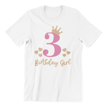 Load image into Gallery viewer, Birthday Girl Tshirt in White
