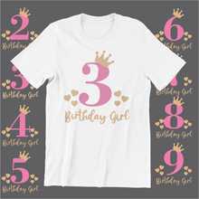 Load image into Gallery viewer, Birthday Girl Tshirt in White
