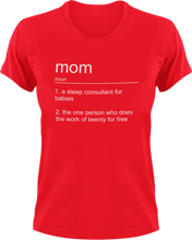 Load image into Gallery viewer, Mom T-Shirtdance mom, family, firefighter mom, Ladies, Mens, mom, noun, police mom, supermom, Unisex