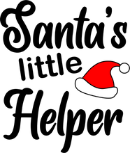Load image into Gallery viewer, Santa's little helper Christmas T-shirtboy, christmas, girl, kids, neice, nephew