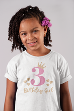 Load image into Gallery viewer, Birthday Girl Tshirt in White