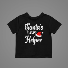 Load image into Gallery viewer, Santa's little helper Christmas T-shirtboy, christmas, girl, kids, neice, nephew