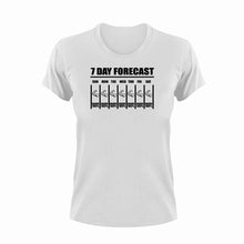 Load image into Gallery viewer, 7 Day Forecast 100% Gains Fitness T-Shirtfunny, gym, gymnast, gymnastics, Ladies, Mens, Unisex
