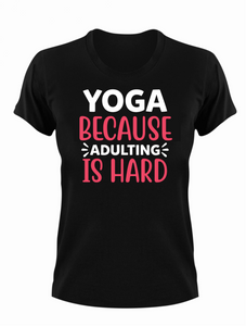 Yoga Adulting Classic Fit Unisex T-shirt. Birthday Christmas Gift Idea