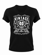 Load image into Gallery viewer, 40 Year Old Birthday T-shirt Est Born in 1985 Vintage Aged to Perfection
