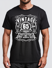Load image into Gallery viewer, 65 Year Old Birthday T-shirt Est Born in 1960 Vintage Aged to Perfection
