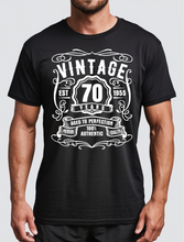 Load image into Gallery viewer, 70 Year Old Birthday T-shirt Est Born in 1955 Vintage Aged to Perfection

