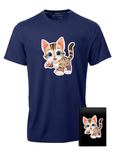 Load image into Gallery viewer, Kawai Cat Big Eyes T-shirt
