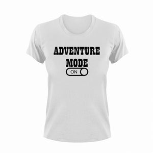 Adventure Mode ON T-ShirtAdventure, camper, camping, hiking, Ladies, Mens, Mode On, rock-climbing, Unisex