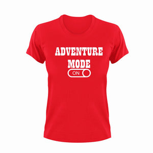Adventure Mode ON T-ShirtAdventure, camper, camping, hiking, Ladies, Mens, Mode On, rock-climbing, Unisex