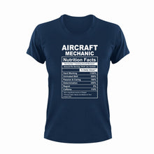 Load image into Gallery viewer, Aircraft Mechanic Nutrition Facts Novelty T-ShirtAircraft Mechanic, aviation, funny, Ladies, Mens, Nutrition Facts, Unisex
