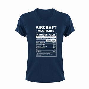 Aircraft Mechanic Nutrition Facts Novelty T-ShirtAircraft Mechanic, aviation, funny, Ladies, Mens, Nutrition Facts, Unisex