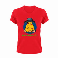 Load image into Gallery viewer, Aliens Believe In Pizza T-ShirtAliens, fast food, food, Ladies, Mens, pizza, Unisex
