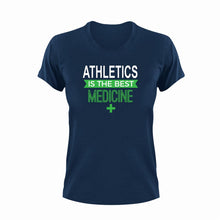 Load image into Gallery viewer, Athletics is the best medicine T-Shirtathlete, athletics, Ladies, medicine, Mens, sport, the best medicine, Unisex
