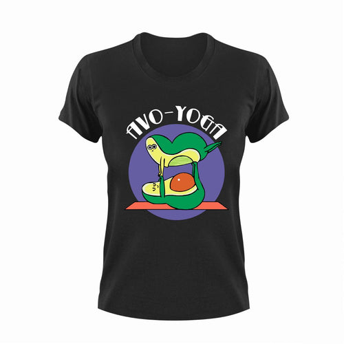 Avo-Yoga T-Shirtaerial yoga, avocado, food, hot yoga, Ladies, Mens, Unisex, yoga