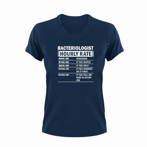 Bacteriologist Hourly Rate Novelty T-ShirtBacteria, bacteriologist, funny, Hourly Rate, hourly rates, Ladies, Mens, Unisex