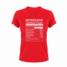 Load image into Gallery viewer, Bacteriologist Nutrition Facts Novelty T-Shirtbacteriologist, funny, Ladies, Mens, Nutrition Facts, Unisex
