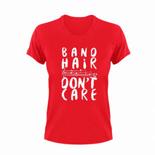 Load image into Gallery viewer, Band hair don&#39;t care T-Shirtband, hair, Ladies, Mens, music, Unisex
