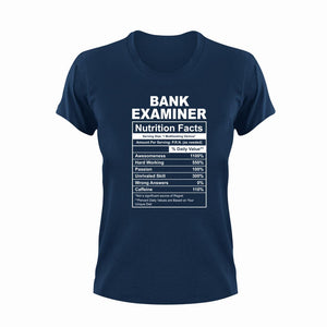 Bank Examiner Nutrition Facts Novelty T-Shirtbank, bank examiner, banks, Ladies, Mens, Unisex