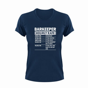 Barkeeper Hourly Rate Novelty T-ShirtBar, Barkeeper, funny, Hourly Rate, hourly rates, Ladies, Mens, Unisex