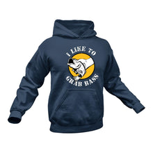 Load image into Gallery viewer, I Like to Grab Bass Hoodie - Fishing Gift, Fishing Gifts for Him, Fishing Gift Ideas, Fishing Gifts for Men
